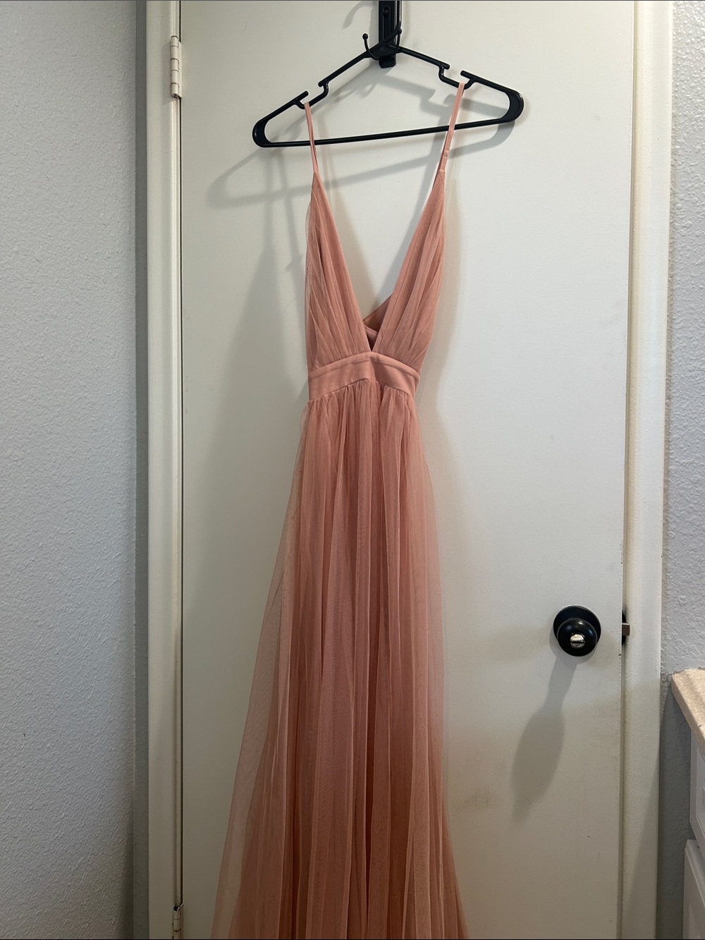 Lulu's Dusty Rose Tulle Maxi Dress - Women